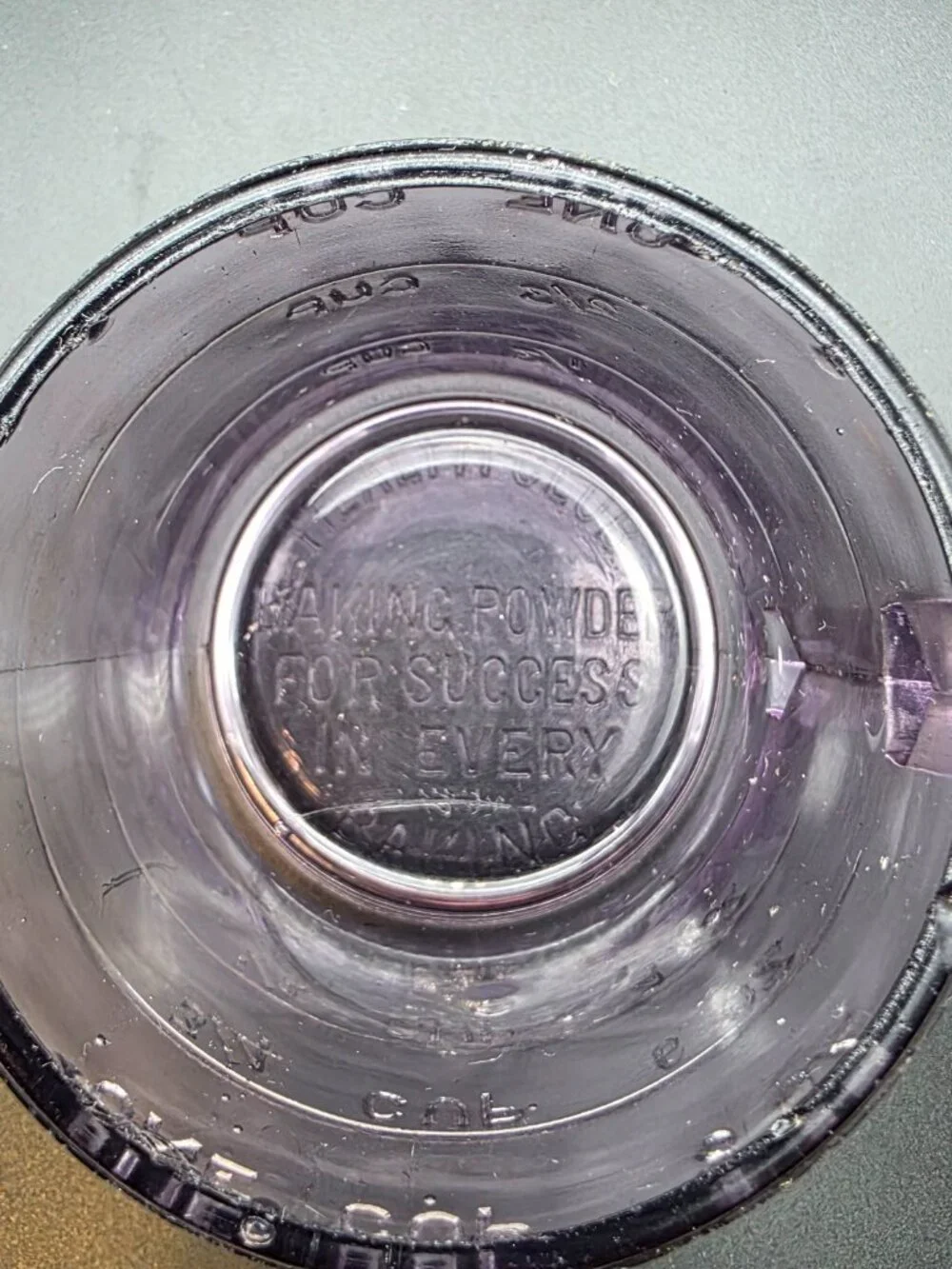 VINTAGE RARE purple GLASS 1-CUP MEASURING CUP Embossed